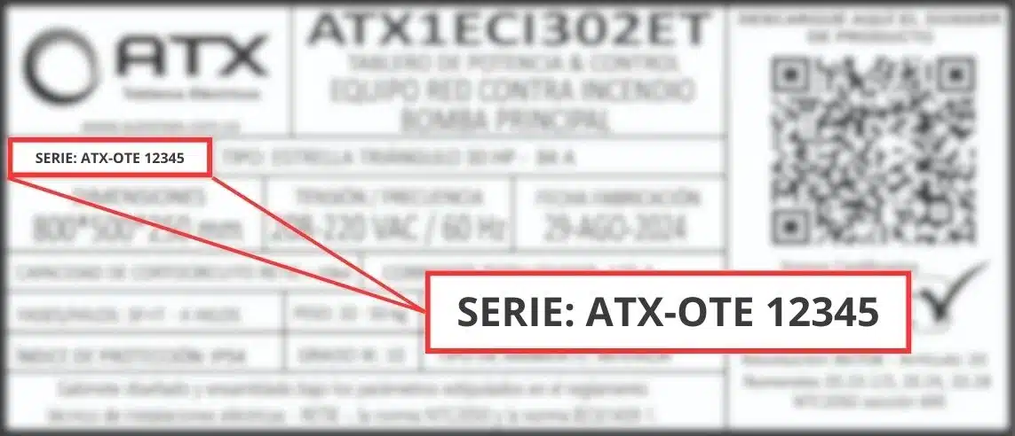 Ubicación Serie ATX-OTE