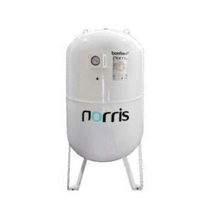 Tanque hidroacumulador Norris | 500 Litros | Membrana | Vertical | Conexión G”1 ¼ | 150 PSI | Manometro incorporado | NRT500V-M