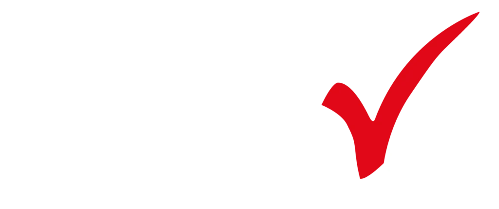Certificado RETIE: logotipo con la palabra RETIE y una marca de verificación roja.