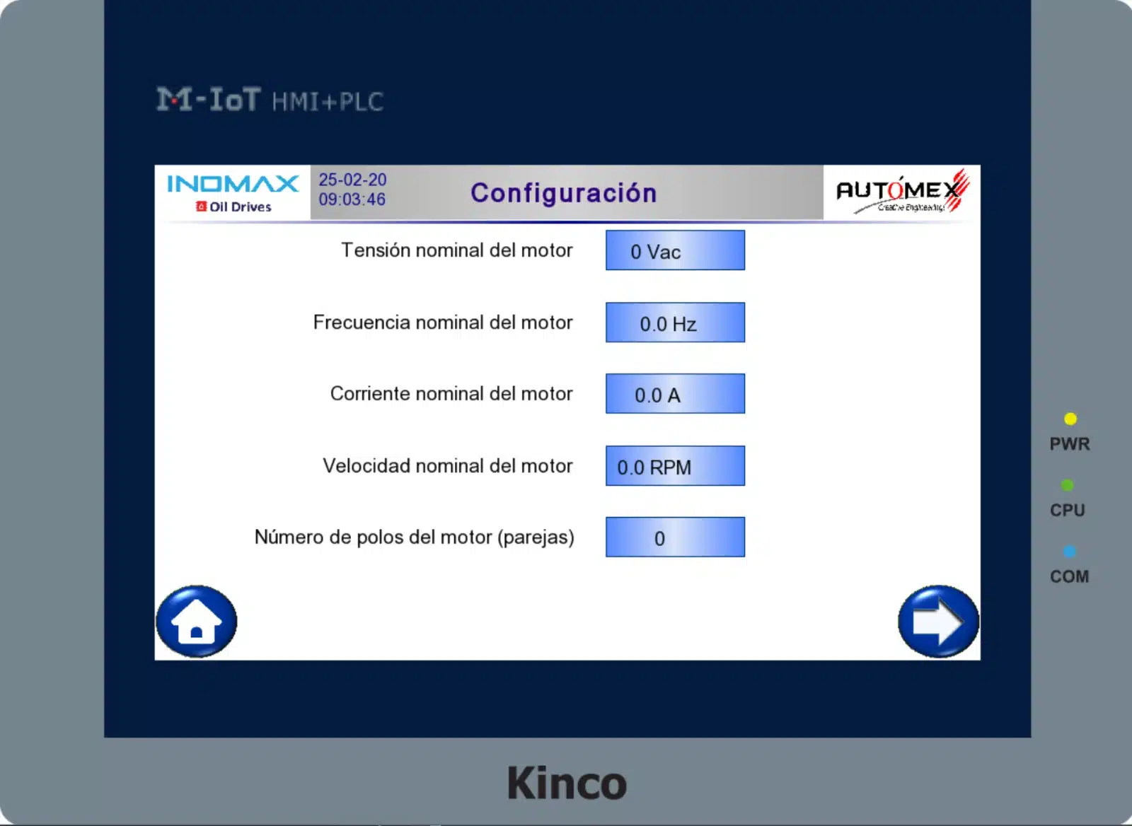 Controlador ATX Master — Pantalla 3